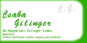 csaba gilinger business card